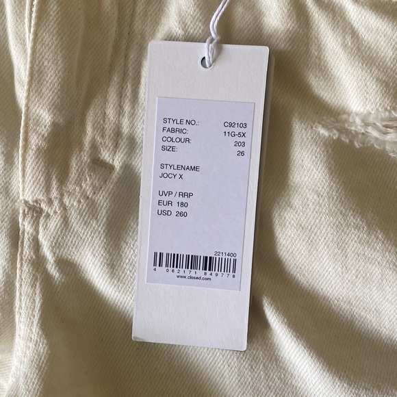 CLOSED brand A Better Blue cream colored denim shorts sz 26 - Picture 4 of 5